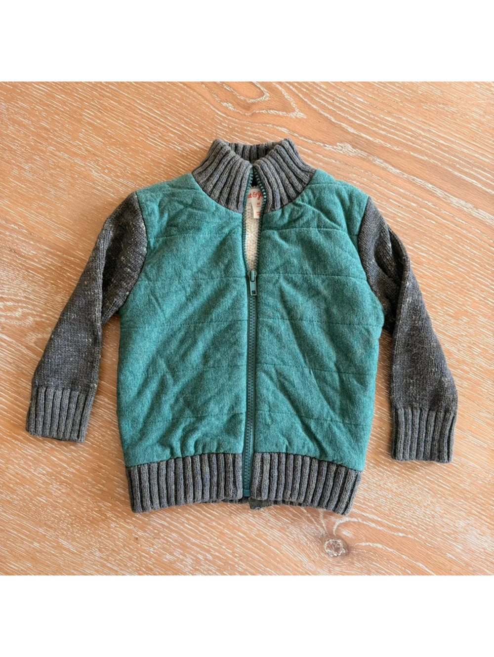 Cat and Jack Green Sherpa Lined Jacket 2T